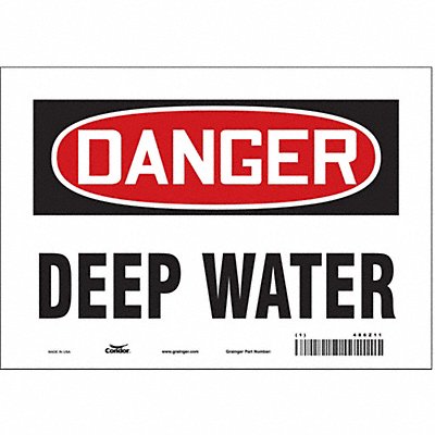 CONDOR 486Z11 Safety Sign 7 in x 10 in Vinyl