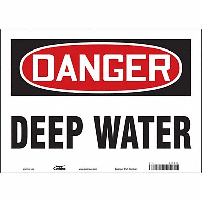 CONDOR 486Z12 Safety Sign 10 inx14 in Vinyl