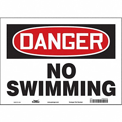 CONDOR 486Z18 Safety Sign 10 in x 14 in Vinyl