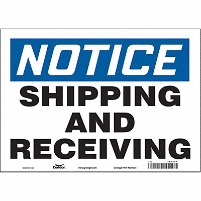 CONDOR 486Z57 Safety Sign 10 inx14 in Vinyl