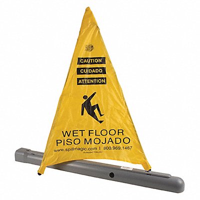 SPILL MAGIC 230SC Pop Up Safety Cone Yellow 30 in H