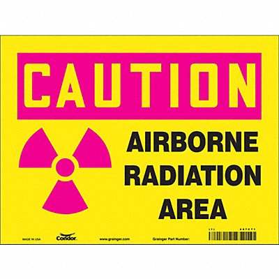 CONDOR 487C71 Safety Sign 9 in x 12 in Polyethylene