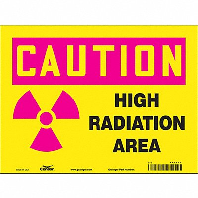 CONDOR 487C73 Safety Sign 9 in x 12 in Polyethylene