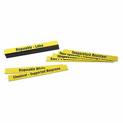 CONDOR 487C77 Magnetic Strip Yellow Vinyl 1 in H PK20