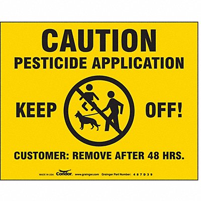 CONDOR 487D39 Chemical Sign 4 in Plastic PK25