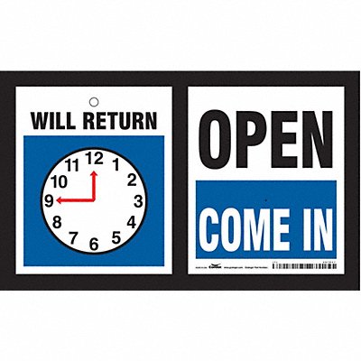 CONDOR 487D41 Admittance Sign 6 in x 5 in Plastic