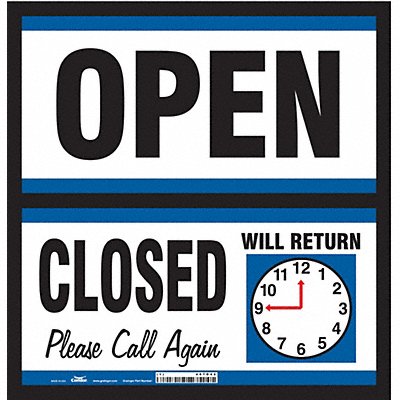 CONDOR 487D42 Admittance Sign 6 in x 12 in Plastic