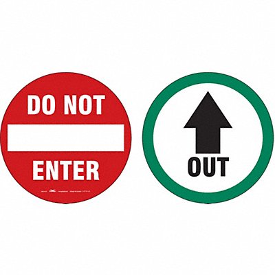 CONDOR 487D49 Exit Sign 6 in x 6 in Vinyl