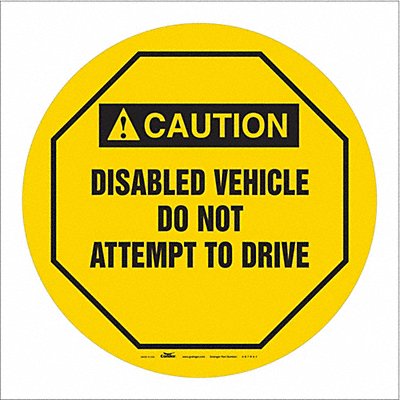 CONDOR 487D61 Traffic Sign 16 W 16 H 0.026 Thickness