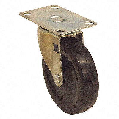 GRAINGER P5SR040G12 Standard Plate Castor Swivel 130 lb.