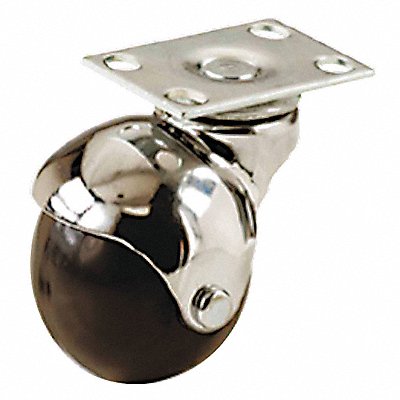 GRAINGER P4SPB020GPCF Standard Plate Castor Swivel 80 lb.