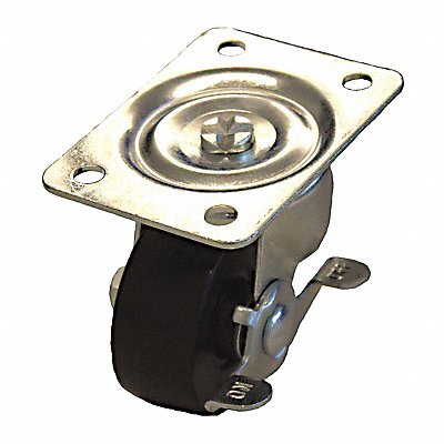 GRAINGER P2SR025GPSB Standard Plate Castor Swivel 175 lb.