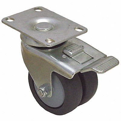 GRAINGER P9SRP030KPTB Standard Plate Castor Swivel 220 lb.