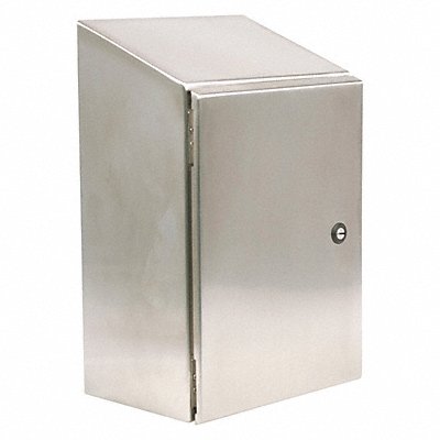 WIEGMANN N412363008CSSST Sloped Top Enclosure 36.00 H Silver