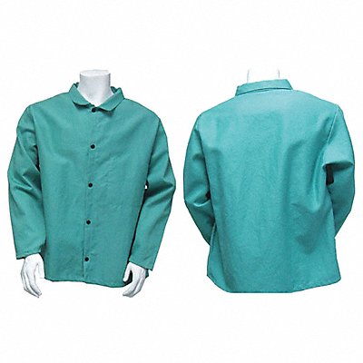 CHICAGO PROTECTIVE APPAREL 600GRXL Jacket Green XL Fits Chest 48