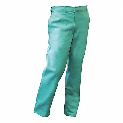 CHICAGO PROTECTIVE APPAREL 606GR30X32 Pants Waist 30 Inseam 32 Green Zipper