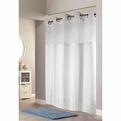 HOOKLESS HBH40E257 Shower Curtain 74 in L 71 in W White