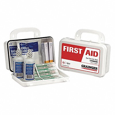 GRAINGER 59434 First Aid Kit w/House 20pcs 2 3/8x4 WHT