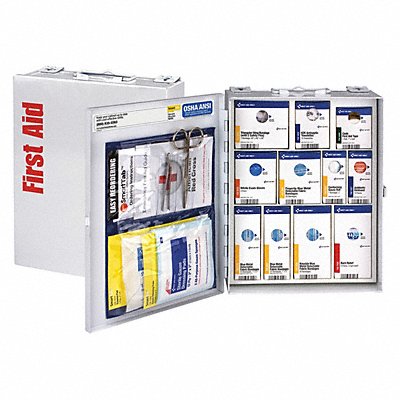 GRAINGER 1350FAE0103 FirstAid Kit w/House 137pcs 3.25x12 WHT