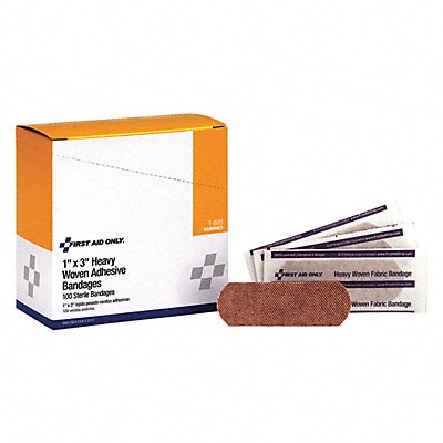 GRAINGER 1800 Strip Bandages 3 x1 Fabric PK100