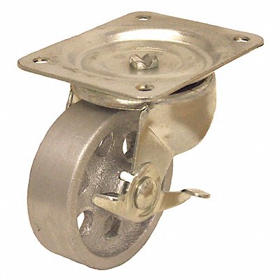 GRAINGER P2SC040GPSB Standard Plate Castor Swivel 250 lb.