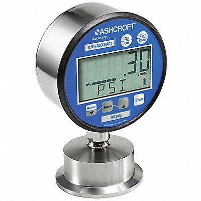 ASHCROFT 302132SD15LXBKBLCYC4LMMY200V K4234 Pressure Gauge 3 Dial Size Silver Case