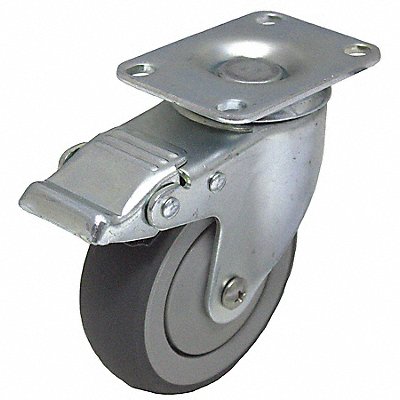GRAINGER P12SPB050BP2TB Standard Plate Castor Swivel 300 lb.
