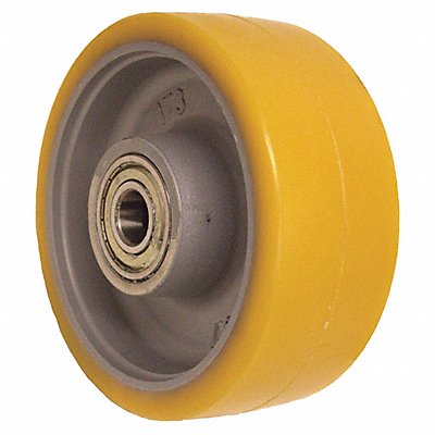GRAINGER GTH20225KBB075 Polyurethane Tread on Iron Core Wheel