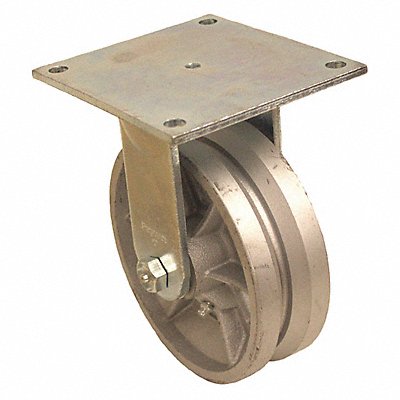 GRAINGER P21RC060R15VG1 V-Groove Track-Wheel Plate Castor Rigid