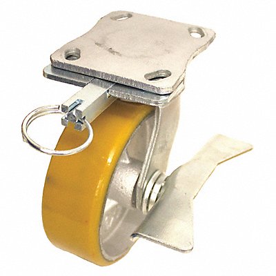 GRAINGER P25SUY060R14CBDL Kingpinless Plate Castor Swivel 1200 lb.