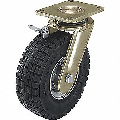 GRAINGER LSVLE410KRARI4 Plate Castor w/Flat Free Swivel 2090 lb.