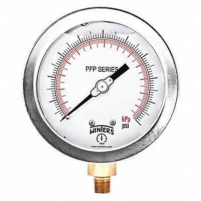 WINTERS PFP602WBY Gauge 4 Dial Size MNPT Connection