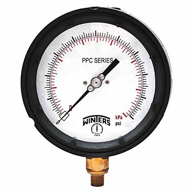 WINTERS PPC5081WBW Gauge 4-1/2 Dial Size MNPT Connection