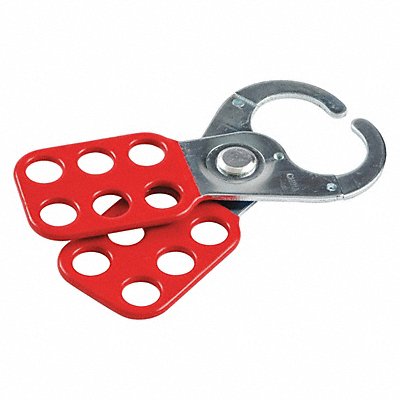BRADY 133161 Lockout Hasp Red Steel 4-1/2 L