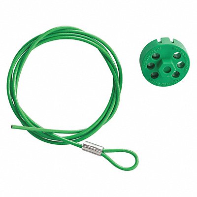BRADY 122255 Cable Lockout Green 5 ft L Cable