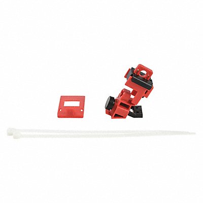 BRADY 148690 Single Pole Breaker Lockout Red 2-5/8 H