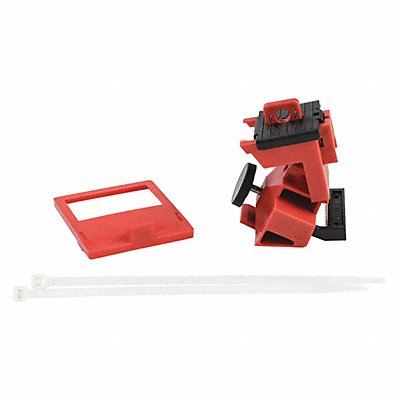 BRADY 148701 Single Pole Breaker Lockout Red 3-3/4 H
