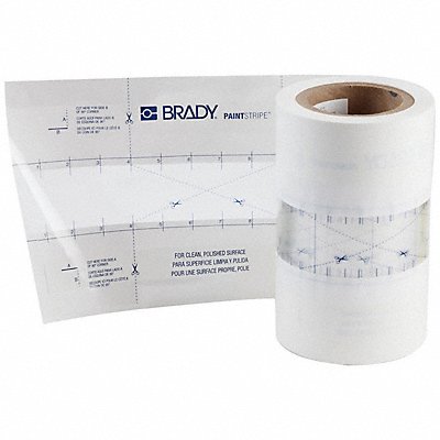 BRADY 148820 Floor Stencil Polypropylene 4 Overall H