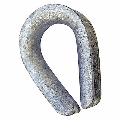 CROSBY 1037675 Wire Rope Thimble 3/8 in Rope Dia Steel