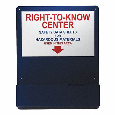 ACCUFORM ZRS708 Right-To-Know Centre Alum Red Blue/White