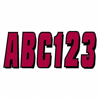 HARDLINE PRODUCTS GROBLK320 Number and Letter Combo Kit Ox Blood Red
