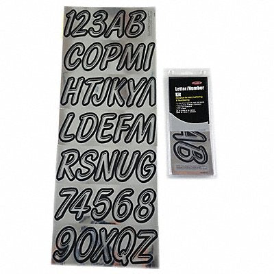 HARDLINE PRODUCTS GCHBKG400 Number and Letter Combo Kit Chrome