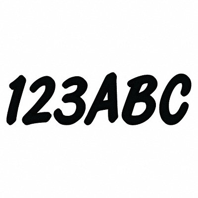 HARDLINE PRODUCTS GBLK400EC Number and Letter Combo Kit Black 3 in.H