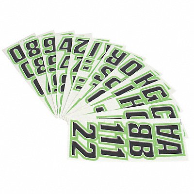 HARDLINE PRODUCTS GBLKKI500 Number and Letter Combo Kit 2 in.H