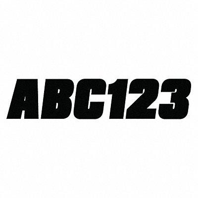 HARDLINE PRODUCTS GBLK500EC Number and Letter Combo Kit Black 2 in.H