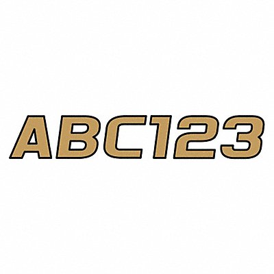 HARDLINE PRODUCTS GBRBLK700 Number and Letter Combo Kit Brown 3 in.H