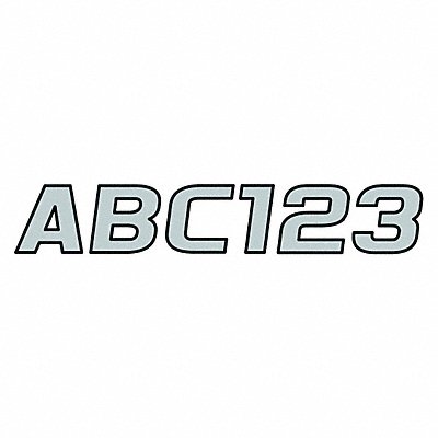 HARDLINE PRODUCTS GSIBLK700 Number and Letter Combo Kit Silver