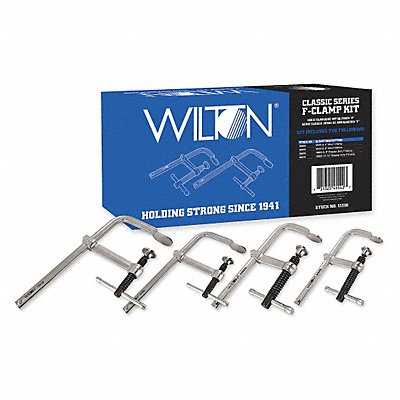 WILTON 11116 F-Clamp Kit Light Duty 12 in Opening