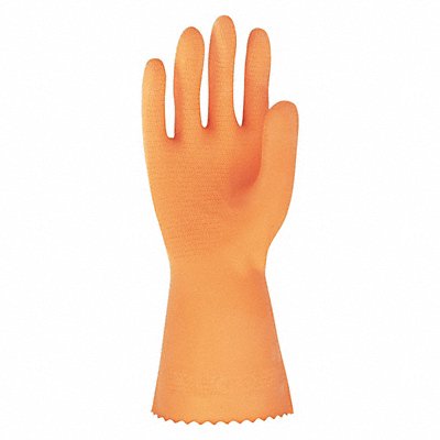 MCR SAFETY 5430L J4444 Chemical Gloves L 12 in L Orange PR