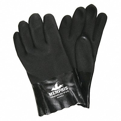 MCR SAFETY 6200SJ Chemical Gloves L 10 in L Blk PR